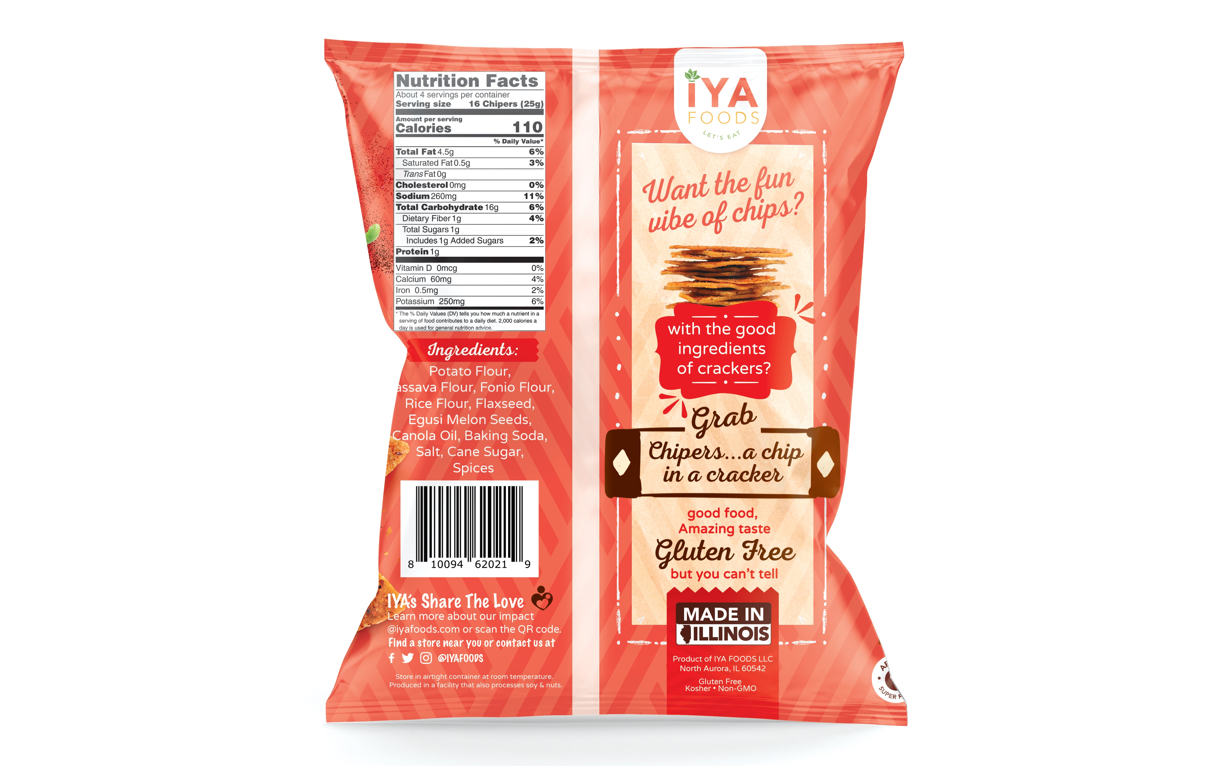 Fiery Red Chili Chipers - It's a Chip in a Cracker - iyafoods
