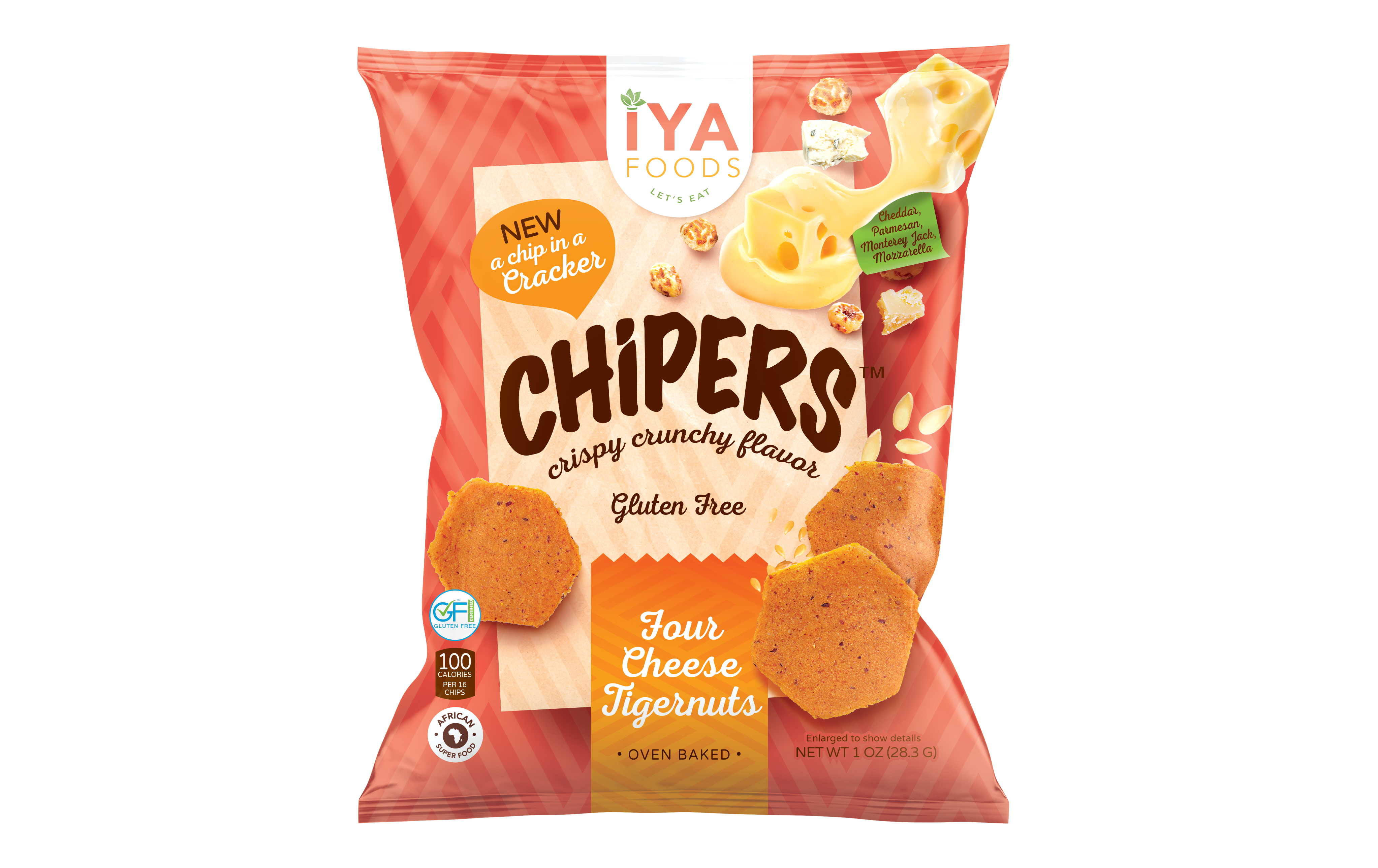 Four Cheese Tigernut Chipers - It's a Chip in a Cracker - iyafoods