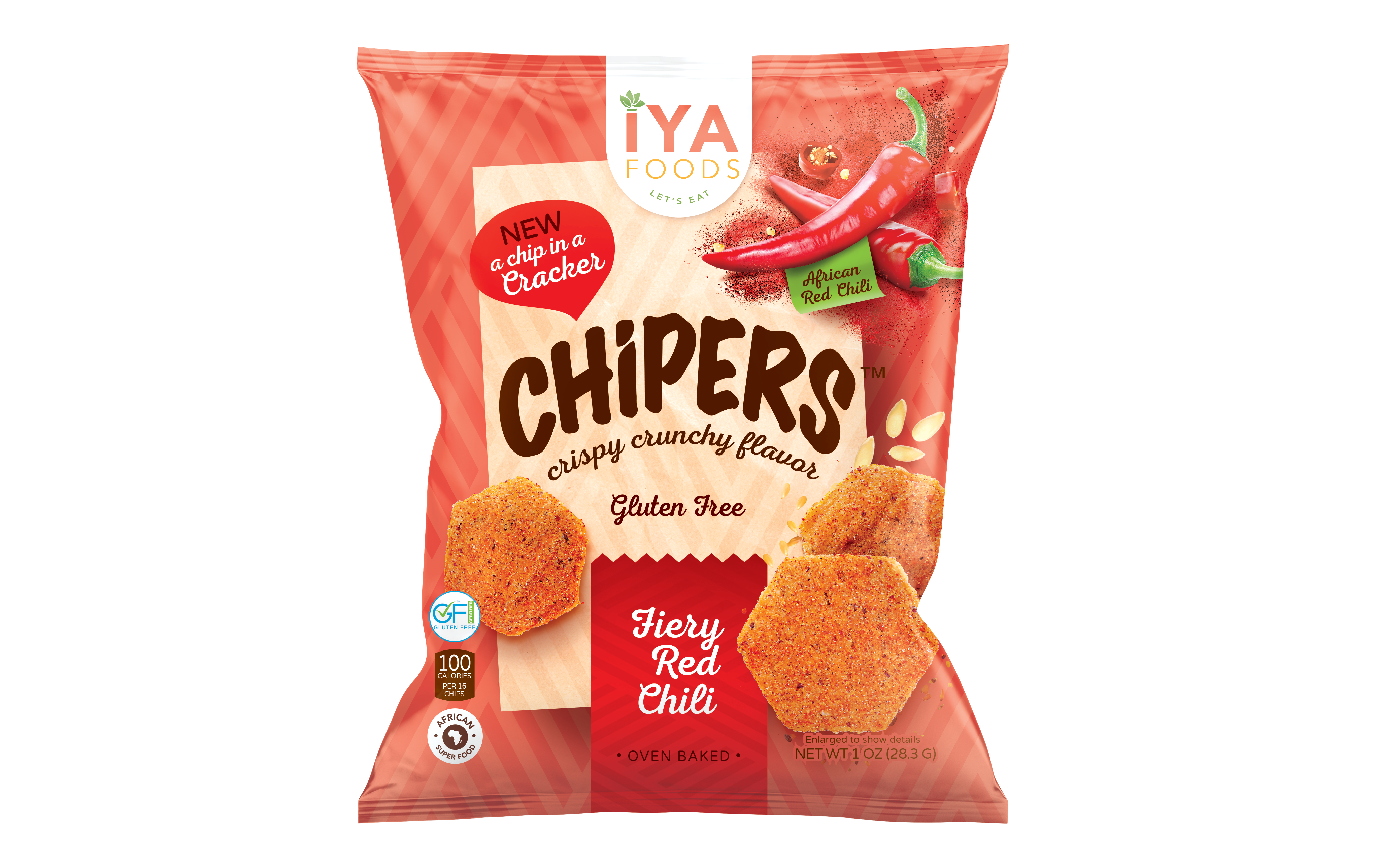 Fiery Red Chili Chipers - It's a Chip in a Cracker - iyafoods