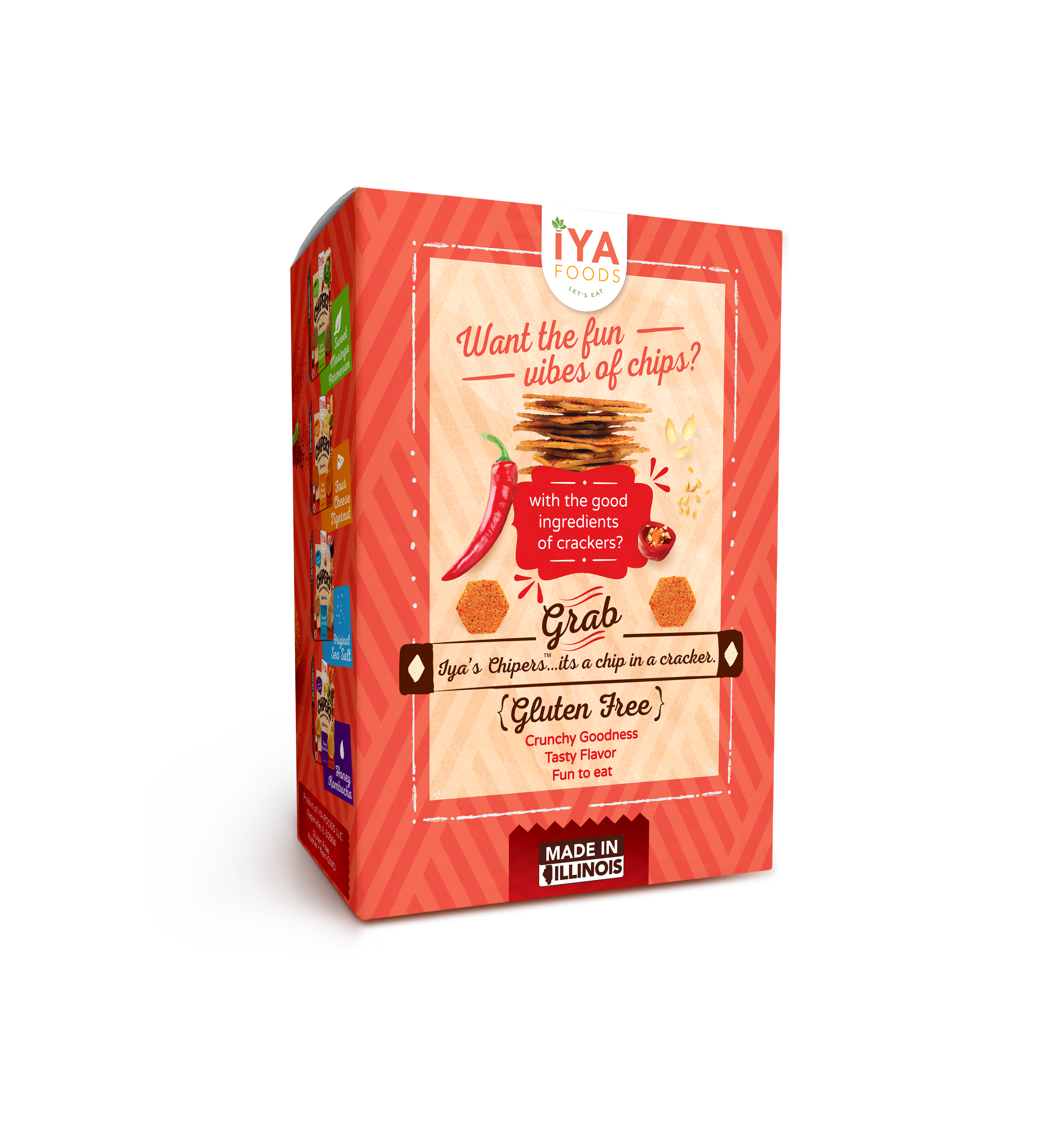 Fiery Red Chili Chipers - It's a Chip in a Cracker - iyafoods