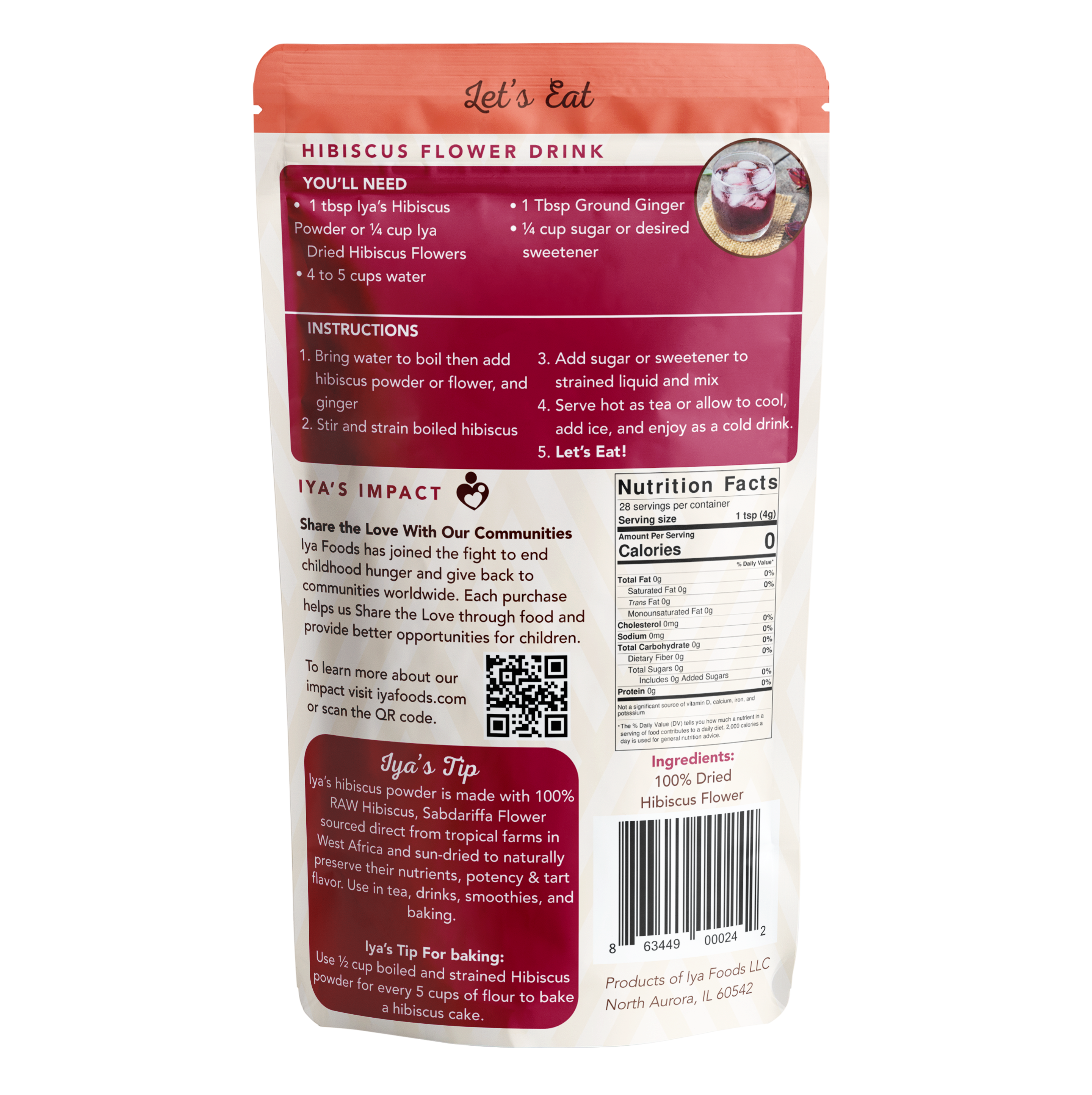 Hibiscus Flower Powder - iyafoods