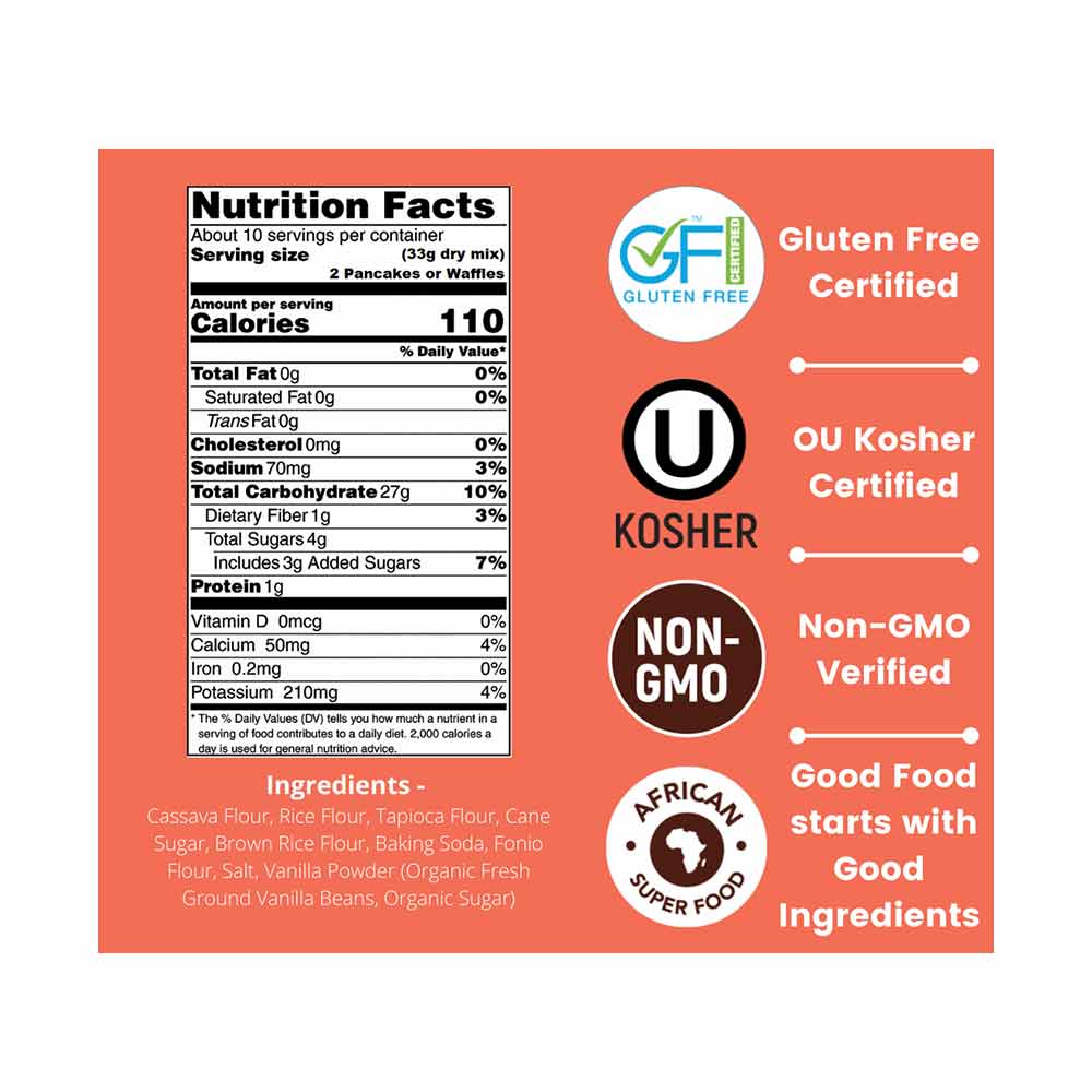 Classic Pancake & Waffle Gluten-Free Mix - iyafoods
