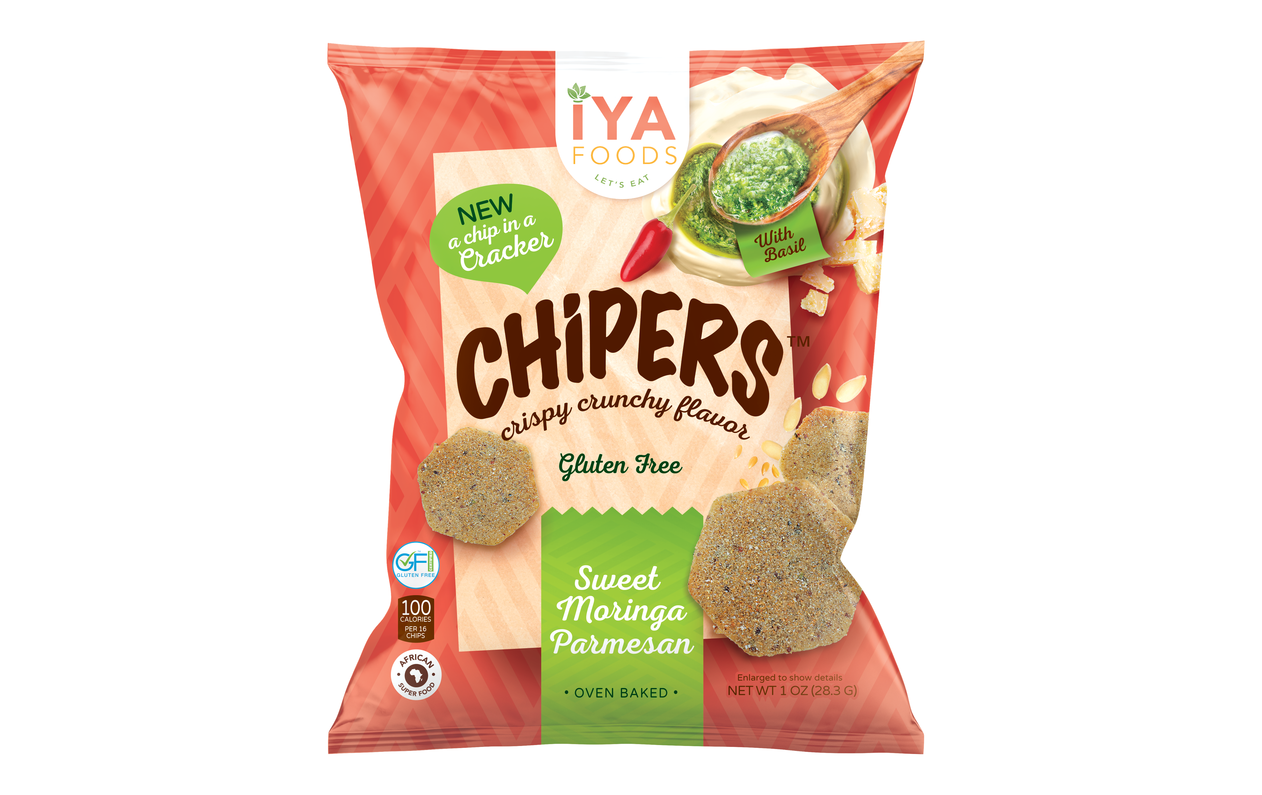 Sweet Moringa Parmesan Chipers - It's a Chip in a Cracker - iyafoods