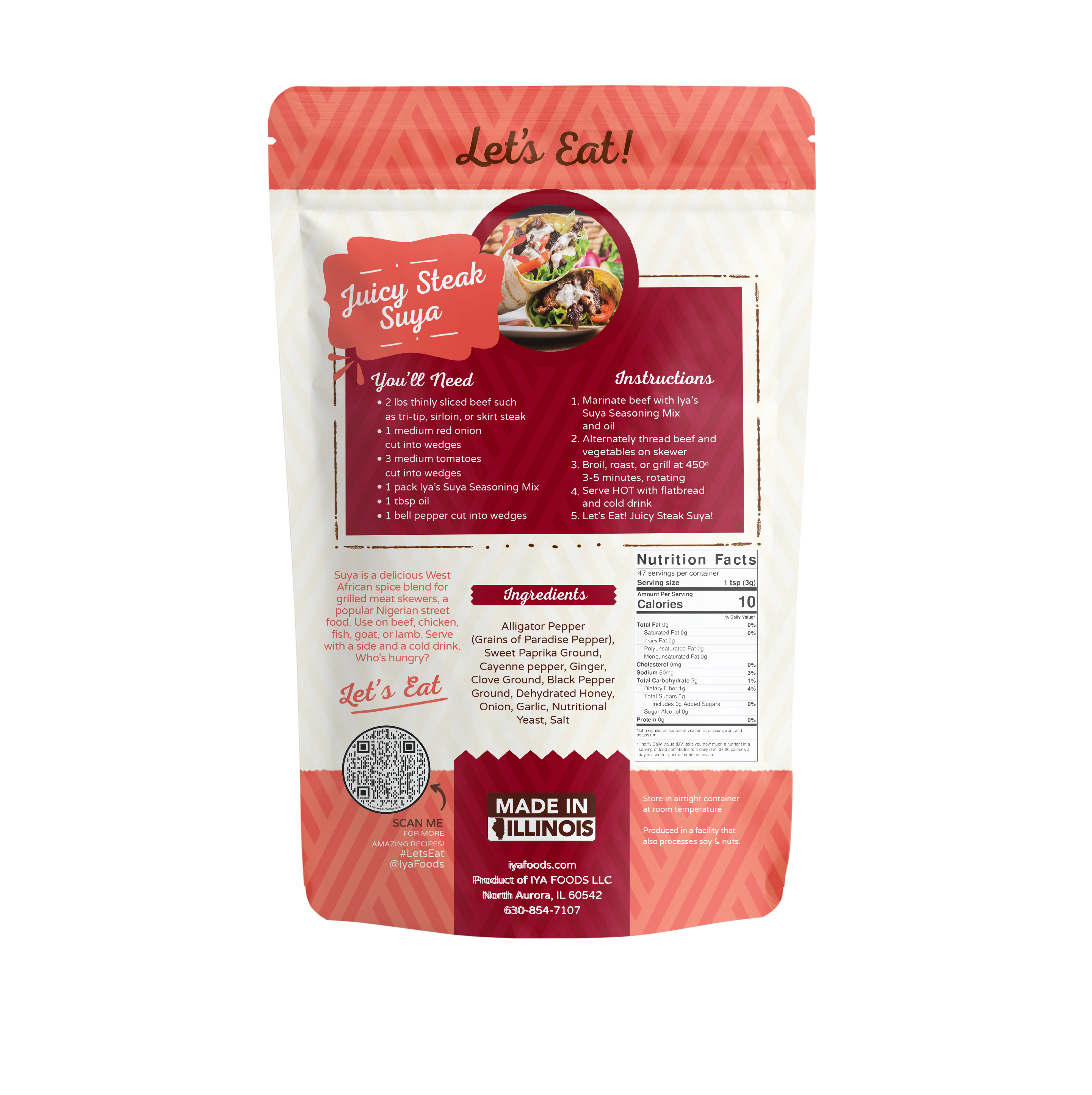 Steak Suya (No Peanuts) Seasoning - iyafoods